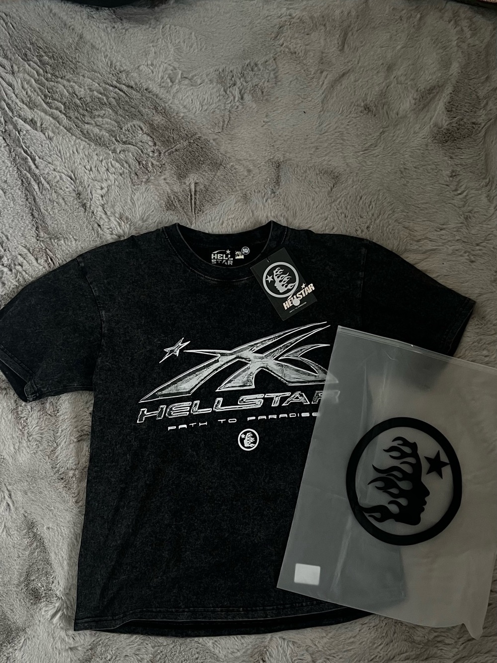 Hellstar Black Graphic Logo Tee - Men